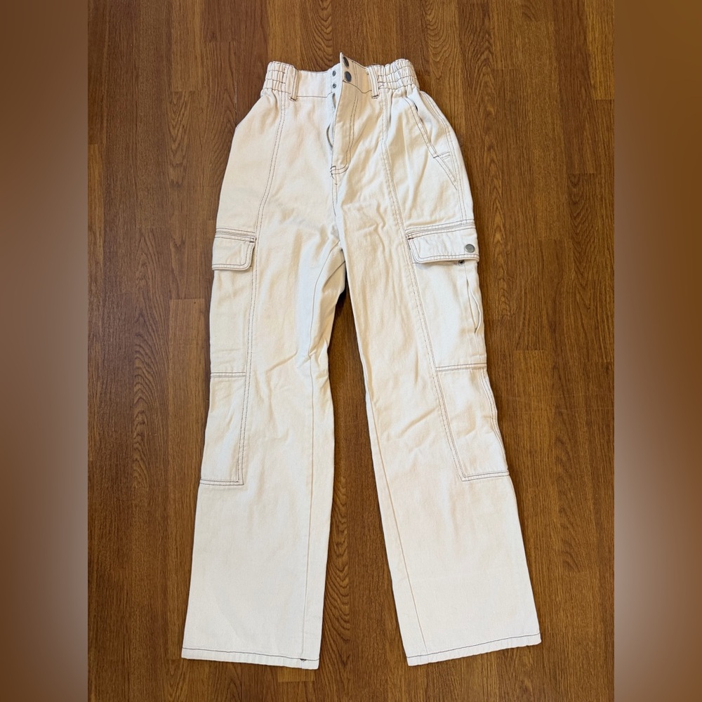RSQ Cream Cargo Pants